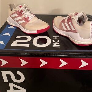 Adidas Women’s Athletic Shoes in Cream and Pink